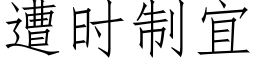 遭时制宜 (仿宋矢量字库)