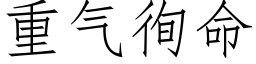 重氣徇命 (仿宋矢量字庫)