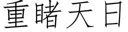 重睹天日 (仿宋矢量字庫)