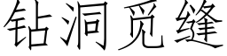 钻洞觅缝 (仿宋矢量字库)