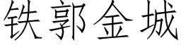 铁郭金城 (仿宋矢量字库)