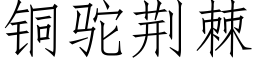 銅駝荊棘 (仿宋矢量字庫)