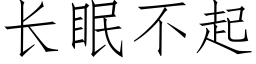 长眠不起 (仿宋矢量字库)