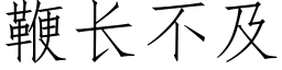 鞭長不及 (仿宋矢量字庫)