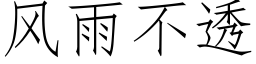 风雨不透 (仿宋矢量字库)