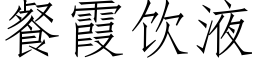 餐霞饮液 (仿宋矢量字库)