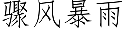 骤风暴雨 (仿宋矢量字库)