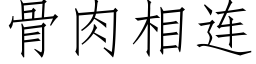 骨肉相連 (仿宋矢量字庫)