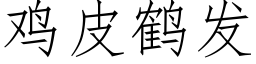 鸡皮鹤发 (仿宋矢量字库)