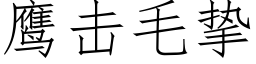 鹰击毛挚 (仿宋矢量字库)