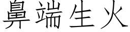 鼻端生火 (仿宋矢量字库)