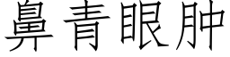 鼻青眼肿 (仿宋矢量字库)