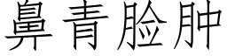 鼻青脸肿 (仿宋矢量字库)