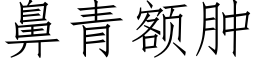 鼻青额肿 (仿宋矢量字库)