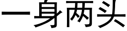 一身兩頭 (黑體矢量字庫)