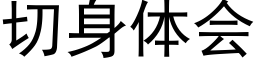 切身体会 (黑体矢量字库)