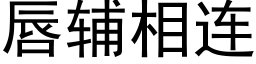 唇輔相連 (黑體矢量字庫)