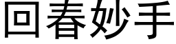 回春妙手 (黑體矢量字庫)