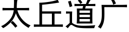 太丘道廣 (黑體矢量字庫)