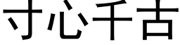 寸心千古 (黑体矢量字库)