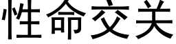 性命交關 (黑體矢量字庫)