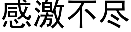 感激不盡 (黑體矢量字庫)