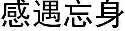 感遇忘身 (黑体矢量字库)