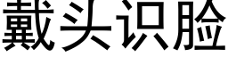 戴头识脸 (黑体矢量字库)