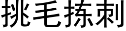 挑毛揀刺 (黑體矢量字庫)