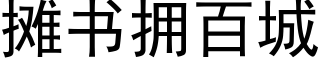 攤書擁百城 (黑體矢量字庫)