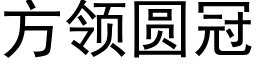 方領圓冠 (黑體矢量字庫)