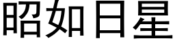 昭如日星 (黑体矢量字库)