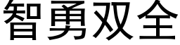 智勇雙全 (黑體矢量字庫)