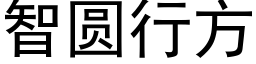 智圆行方 (黑体矢量字库)