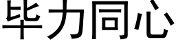 畢力同心 (黑體矢量字庫)