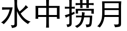 水中捞月 (黑体矢量字库)