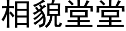 相貌堂堂 (黑體矢量字庫)