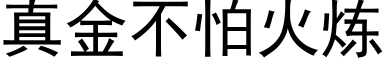 真金不怕火炼 (黑体矢量字库)