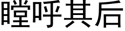 瞠呼其後 (黑體矢量字庫)