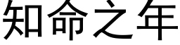 知命之年 (黑体矢量字库)