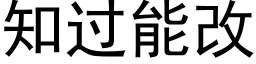 知過能改 (黑體矢量字庫)