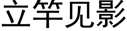 立竿見影 (黑體矢量字庫)