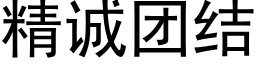 精诚团结 (黑体矢量字库)