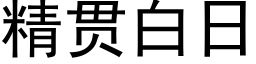 精贯白日 (黑体矢量字库)