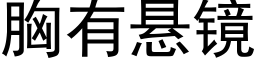 胸有悬镜 (黑体矢量字库)