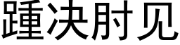 踵決肘見 (黑體矢量字庫)