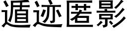 遁迹匿影 (黑体矢量字库)