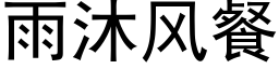 雨沐風餐 (黑體矢量字庫)