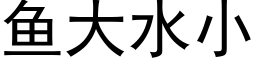 鱼大水小 (黑体矢量字库)