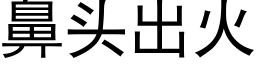 鼻头出火 (黑体矢量字库)